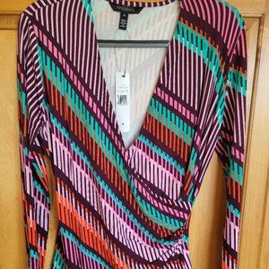 Long Tall Sally wrap blouse size medium new with tags